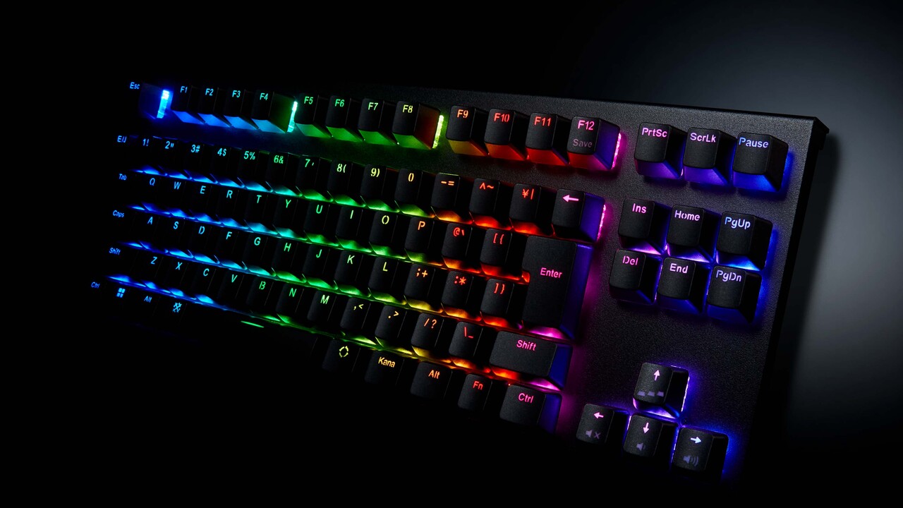 Topre Realforce GX1: Kapazitive Taster in der RGB-Gaming-Tastatur