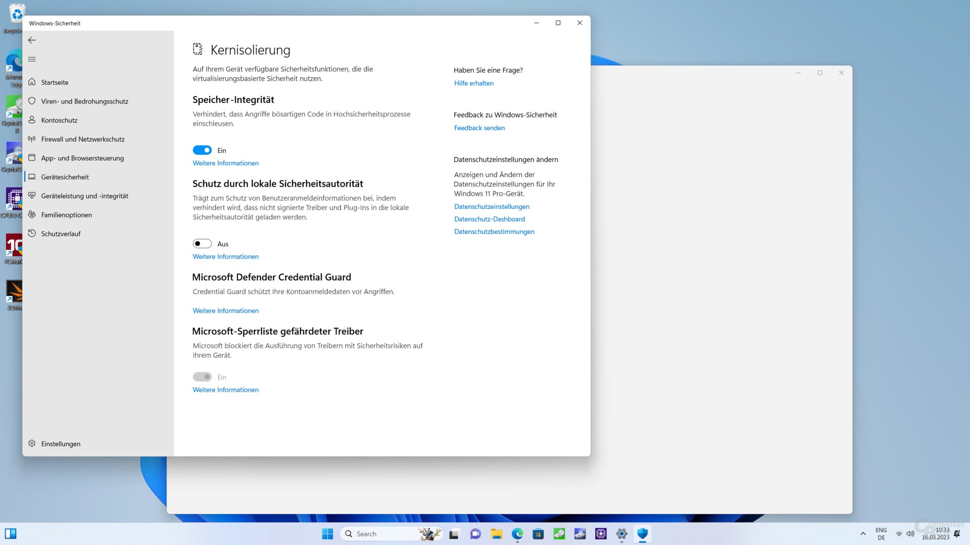Windows 11: Aktuelle Aktivität in den Einstellungen Datenschutz