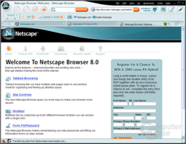 Netscape 8.0 Startseite