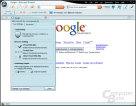Netscape 8.0 Site Controls