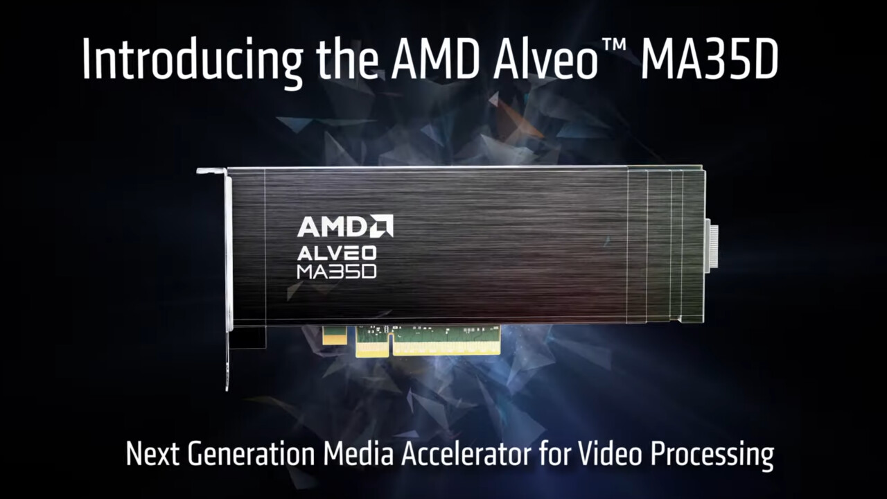AMD Alveo MA35D: Beschleuniger mit ASIC für AV1, H.265, H.264 und VP9