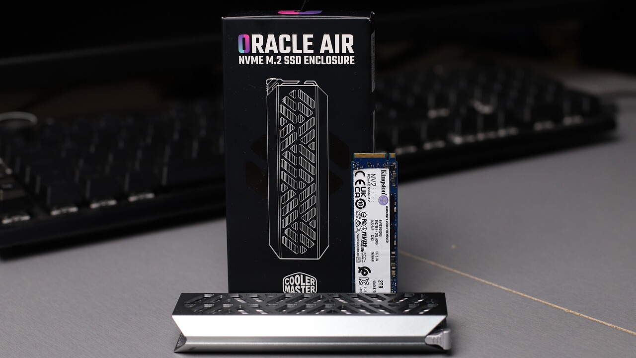 Cooler Master Oracle Air: Externes Alu-Gehäuse für M.2-NVMe-SSDs „mit bis zu 15 Watt“