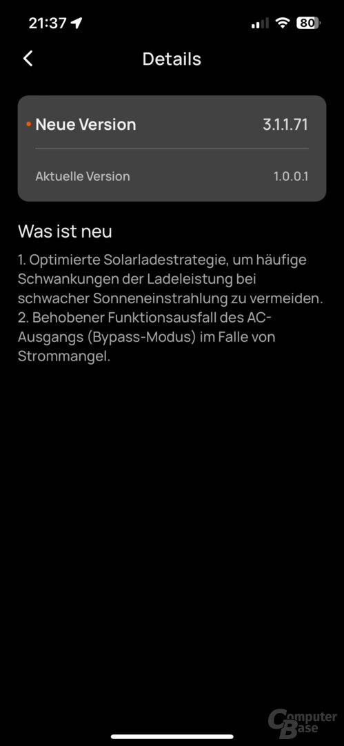 Einstellungen der River 2 Pro in der EcoFlow-App