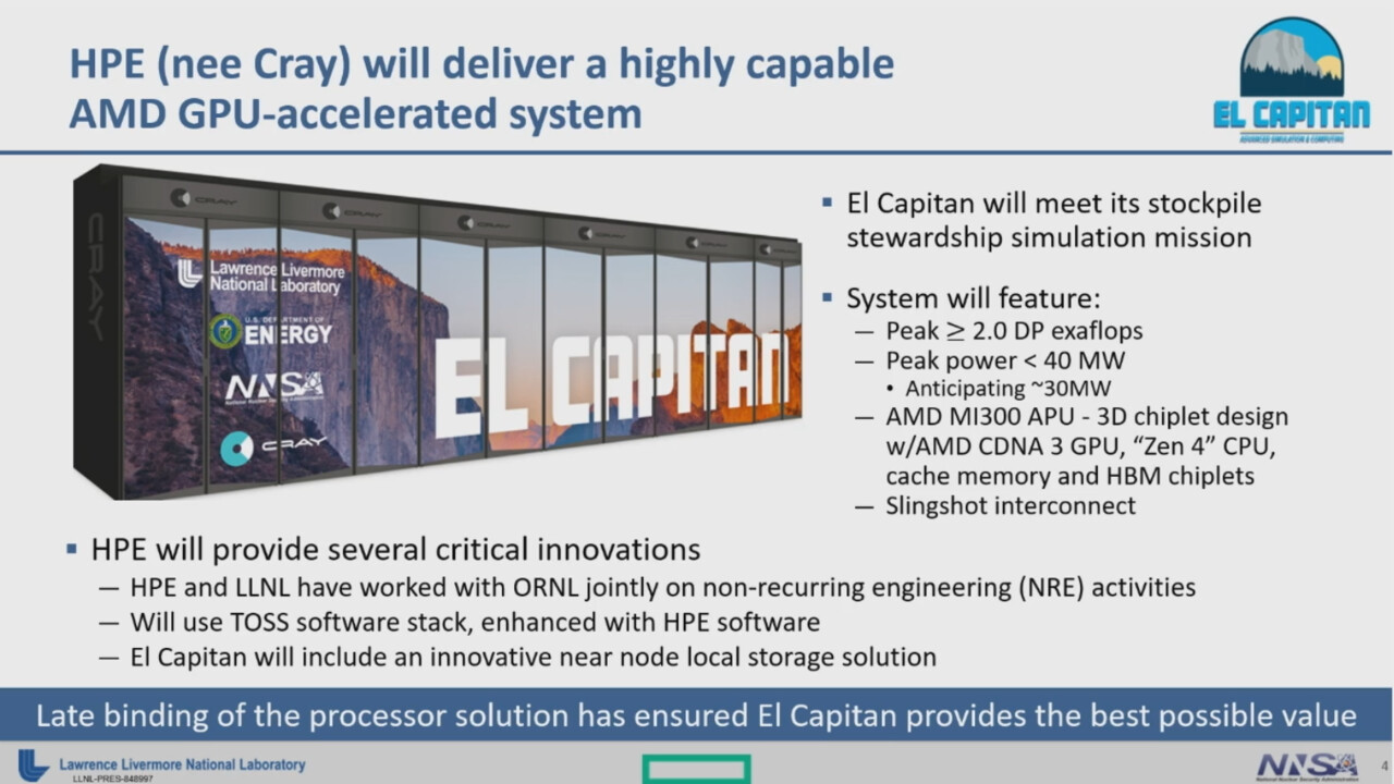 El Capitan: Aufbau des >2 ExaFLOPS starken HPE-AMD-Supercomputers gestartet