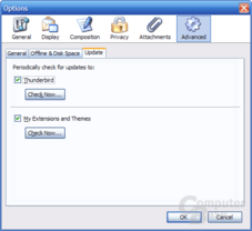 Thunderbird 1.1 Alpha 1 Einstellungen - Advanced 3