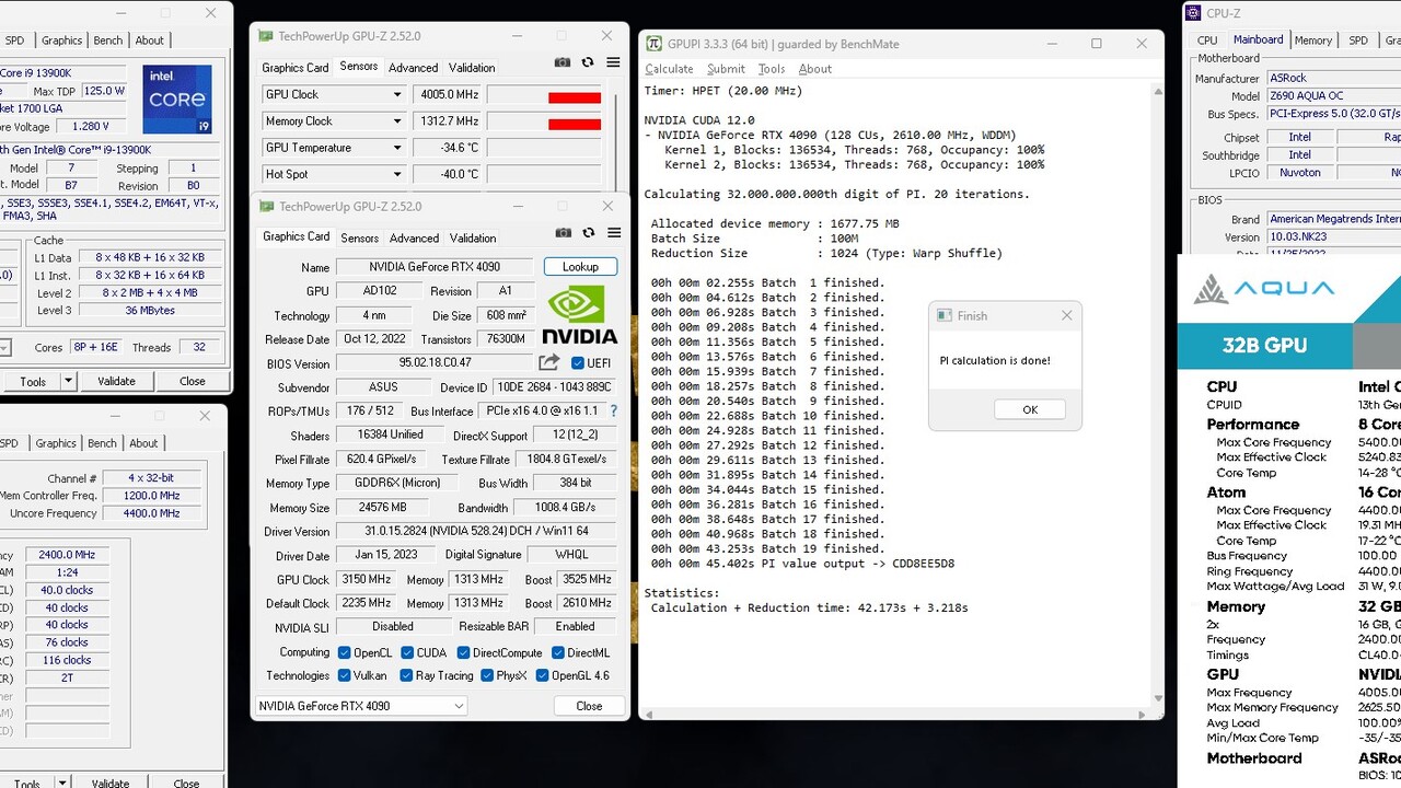 GeForce RTX 4090: AD102 knackt mit extremem OC erstmals die 4,0 GHz