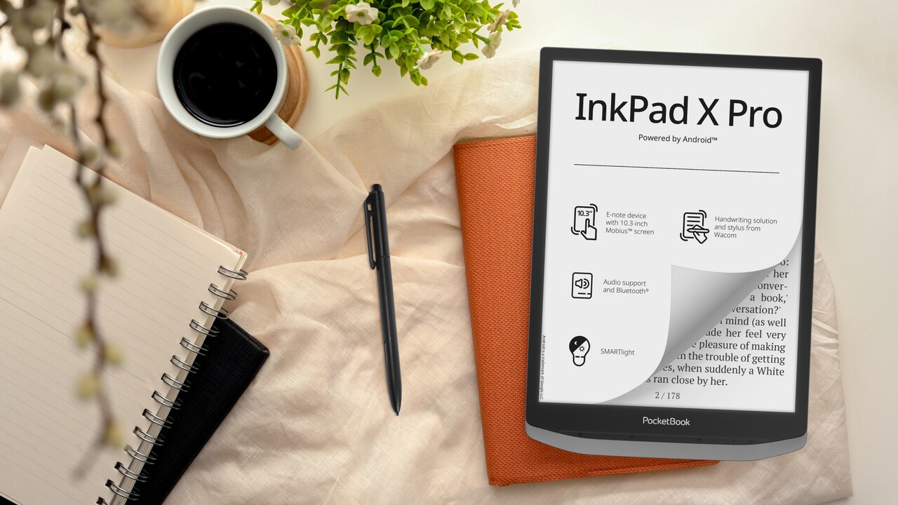 PocketBook InkPad X Pro: E-Book-Reader mit 10,3 Zoll und Android vorgestellt