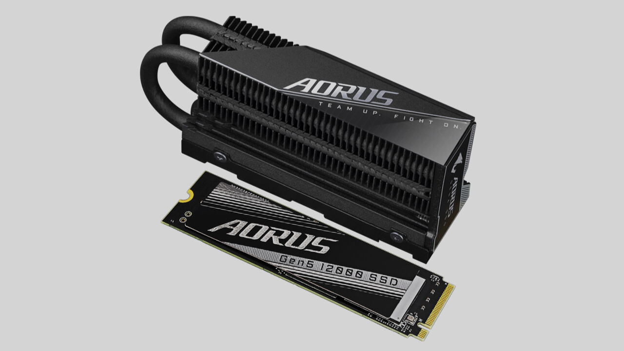 Aorus Gen5 12000 SSD: Gigabyte erhöht auf 12 GB/s und bleibt beim Riesenkühler