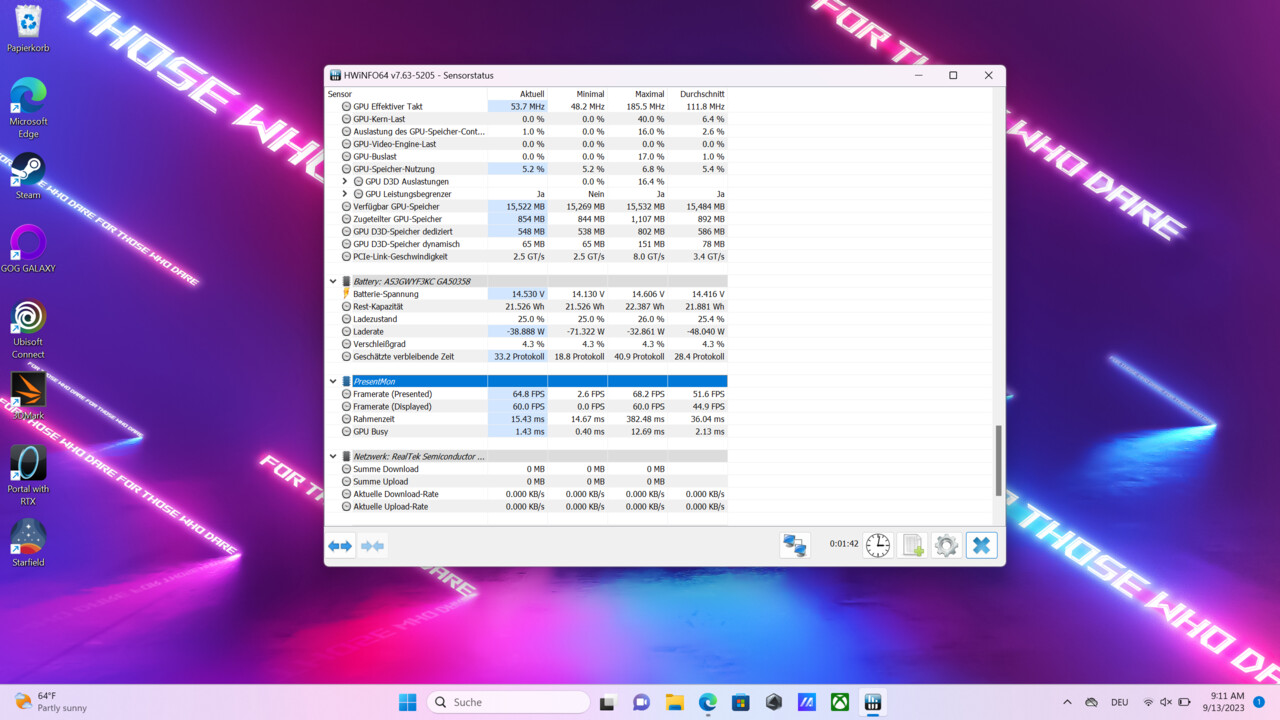 HWiNFO 7.63 (Beta): Analyse-Tool misst jetzt auch FPS, Frametimes und GPU Busy