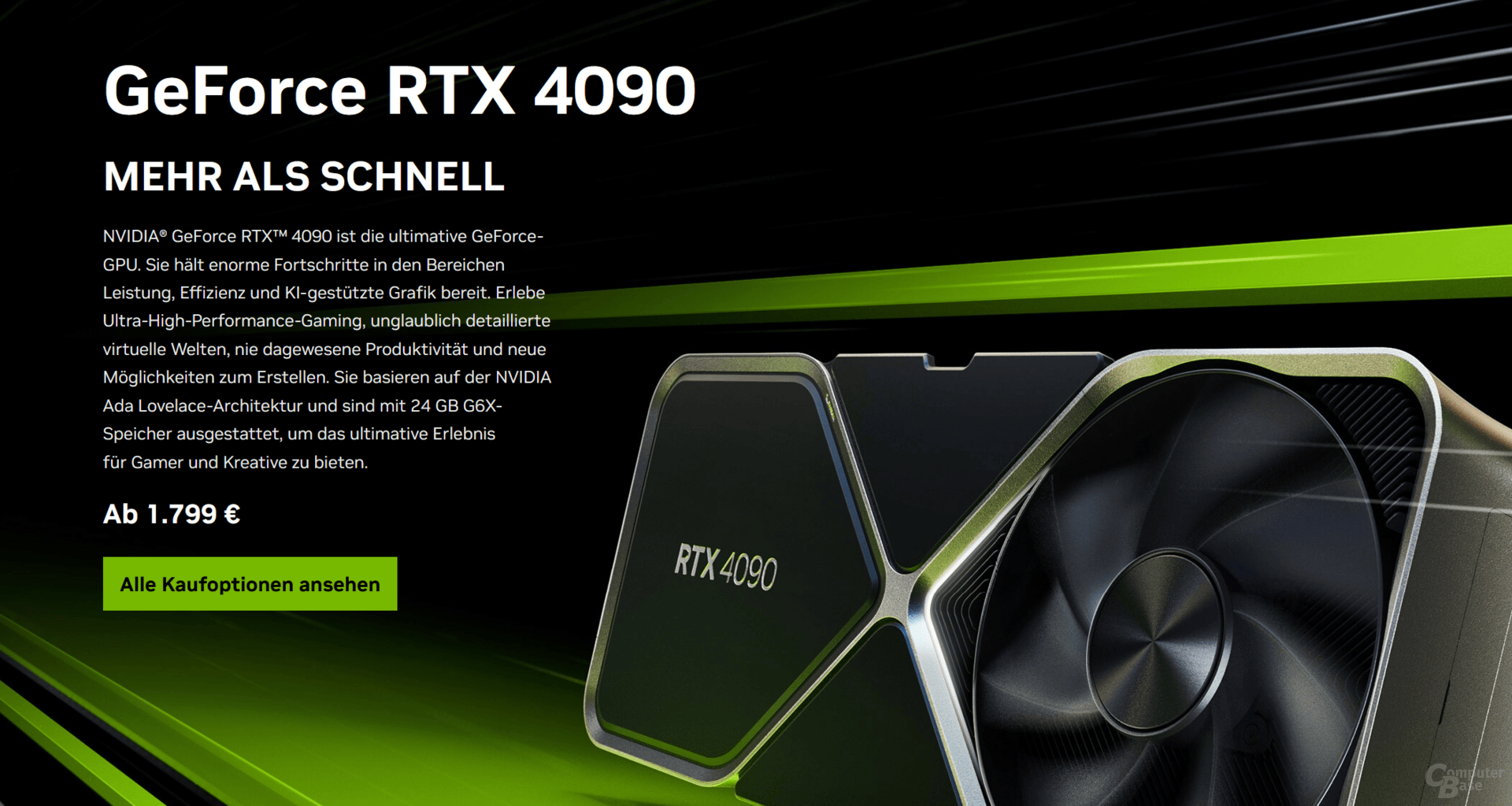 Een GeForce RTX 4090 FE kost nu 1.799 euro