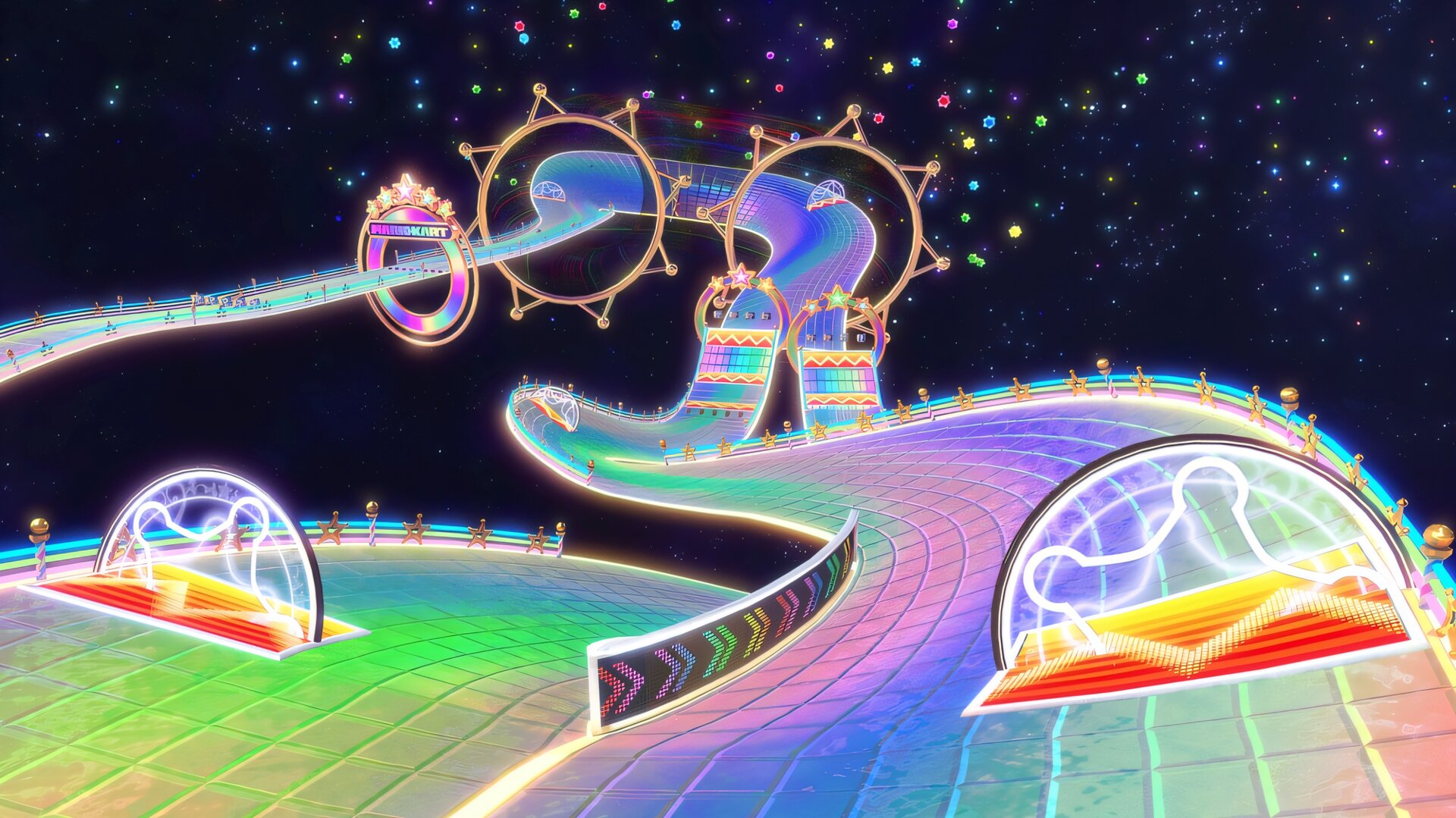 Rainbow Boulevard van Mario Kart Wii op Nintendo Switch
