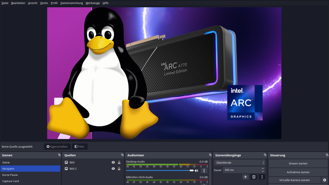 OBS Studio 30.0: Intels AV1-Encoder nun auch unter Linux