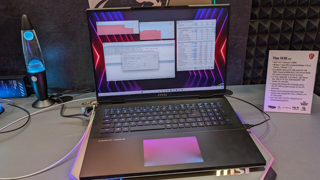 MSI: 18-Zoll-Gaming-Laptops mit Intels neuen HX-CPUs