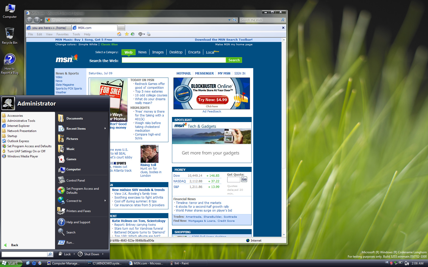 Longhorn Internet Explorer 7 – Mehrere Tabs