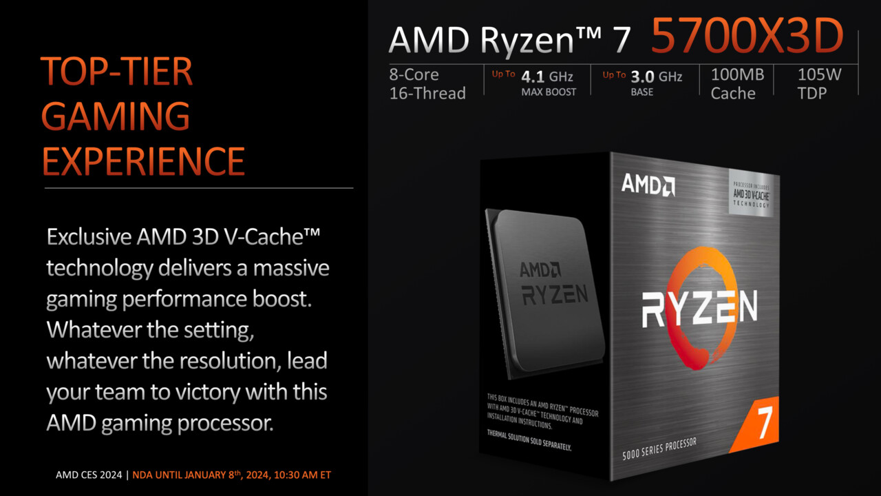Gaming-CPU: AMD Ryzen 7 5700X3D offiziell in den Handel gestartet