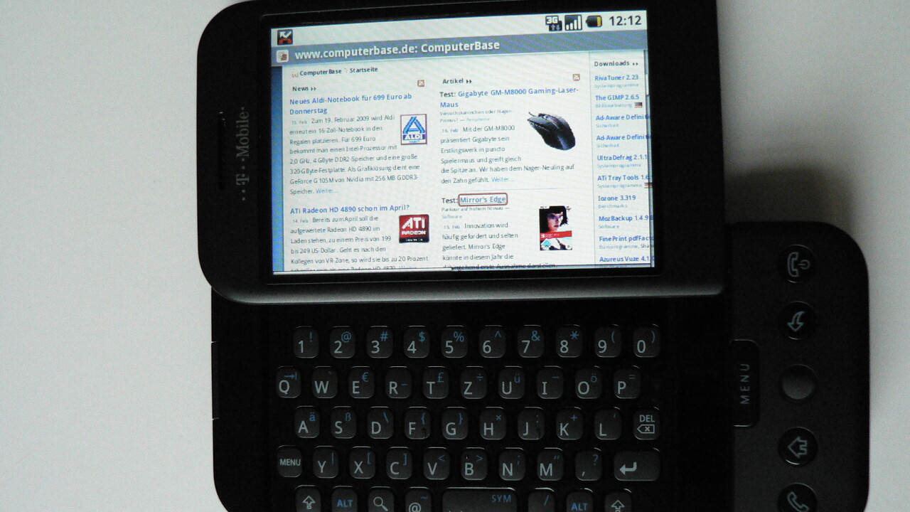 Im Test vor 15 Jahren: HTCs G1 war das erste Smartphone mit Android