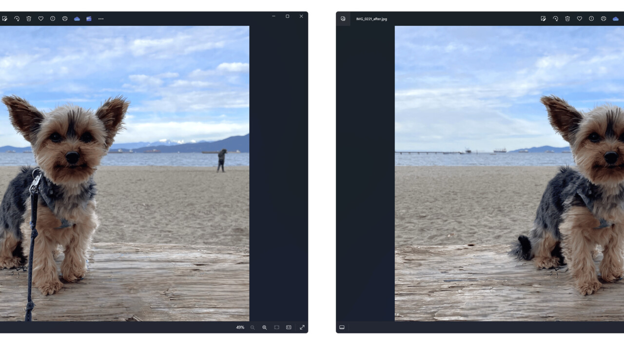 Generative-AI-Funktion: Windows Foto kann störende Objekte auf Bildern entfernen