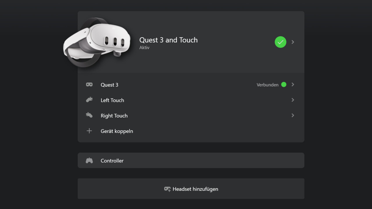 Quest-Headsets mit PCVR: Neue Meta-Link-App bringt 120 Hz und mehr Akkulaufzeit