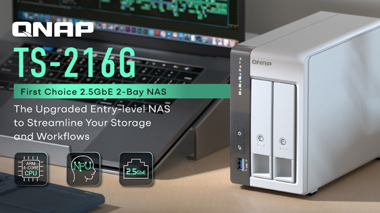 QNAP TS-216G: NAS für private Cloud und Backup mit 2,5 GbE