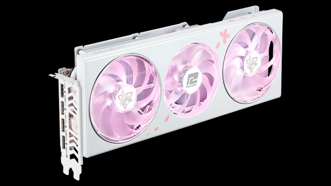 PowerColor RX 7800 XT Sakura: Kirschblüten treffen auf ein weißes PCB