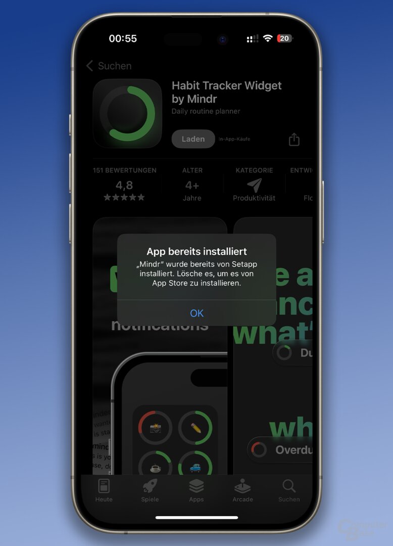 Apps lassen sich nicht doppelt installieren