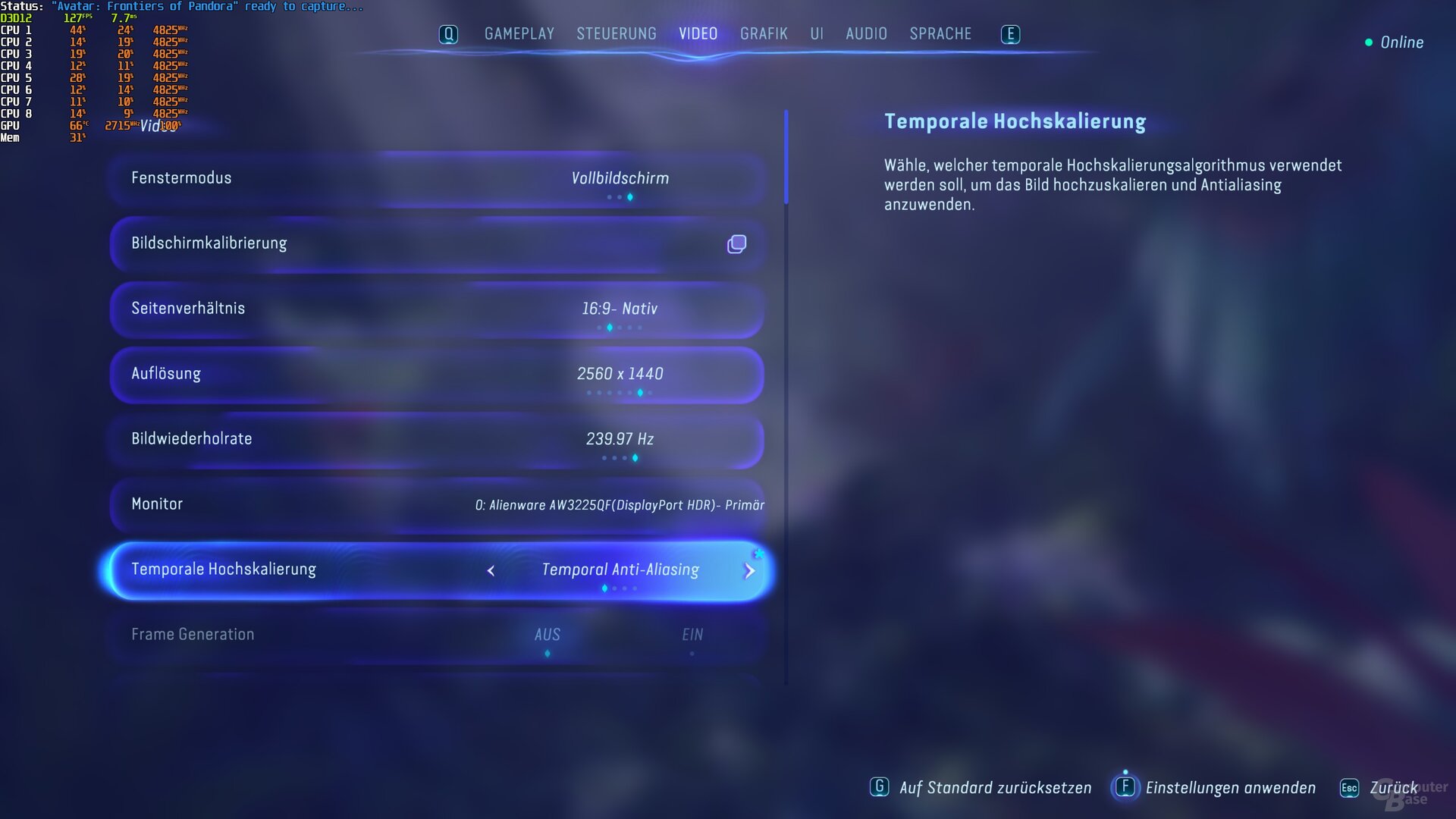 Avatar Einstellungen 1