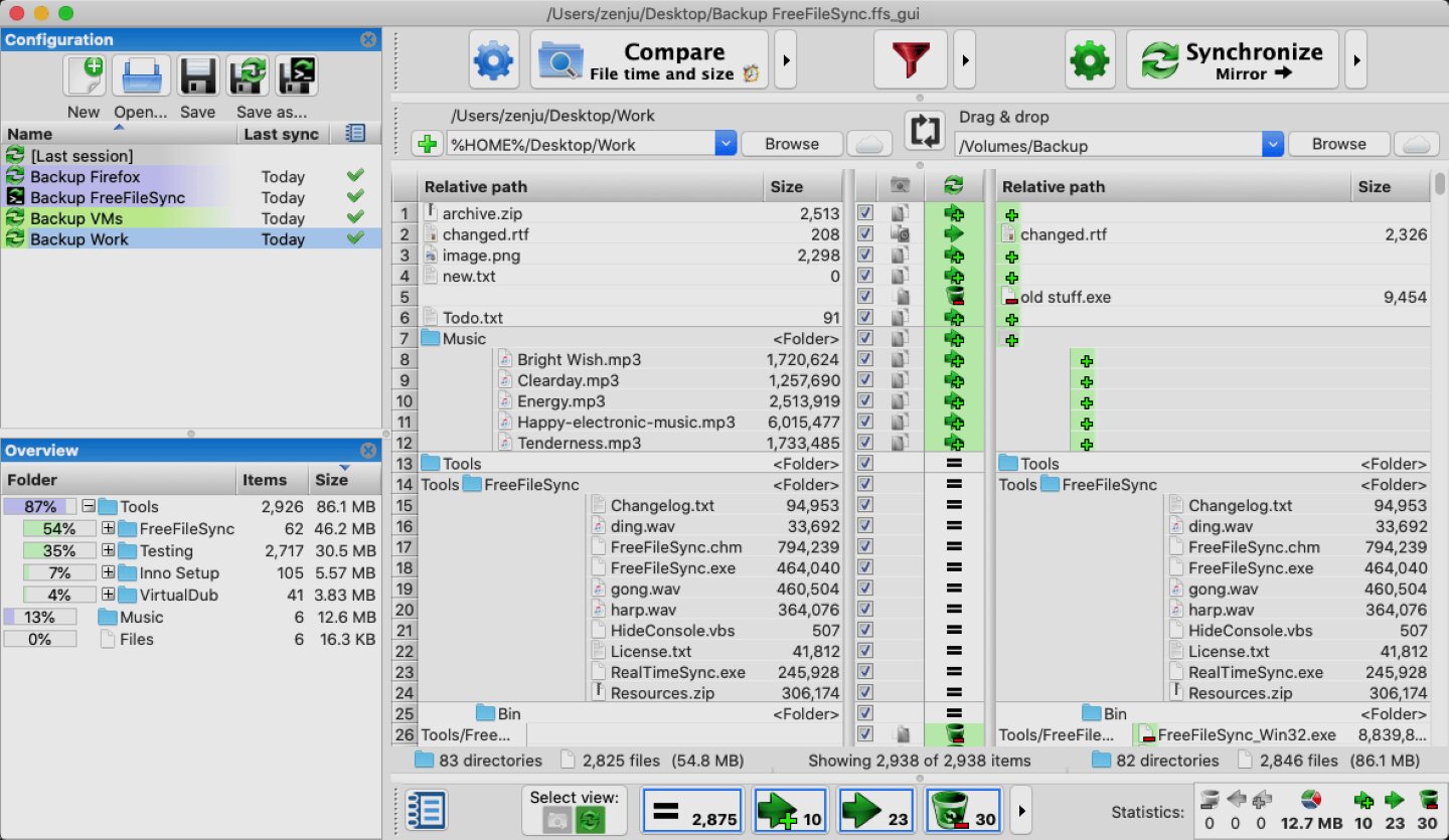 Free File Sync - Mac