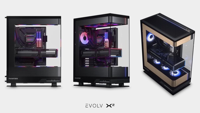 Phanteks Gehäuse: Neben weiteren Gehäusen bietet das Evolv X2 3 Glasseiten