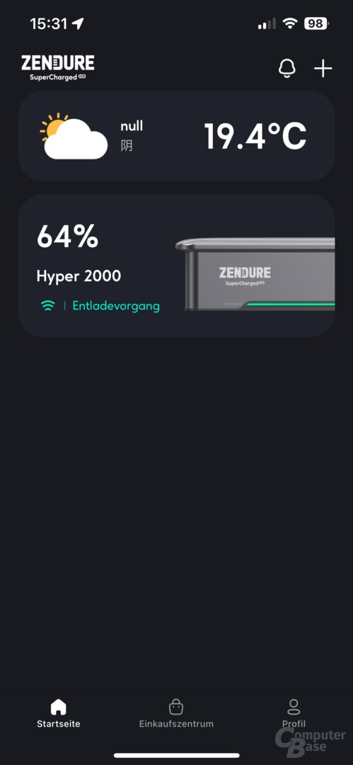 Inbetriebnahme des Zendure Hyper 2000 in der App