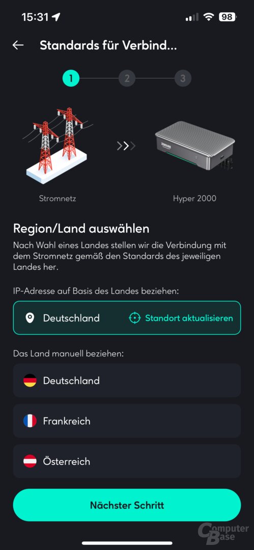Inbetriebnahme des Zendure Hyper 2000 in der App