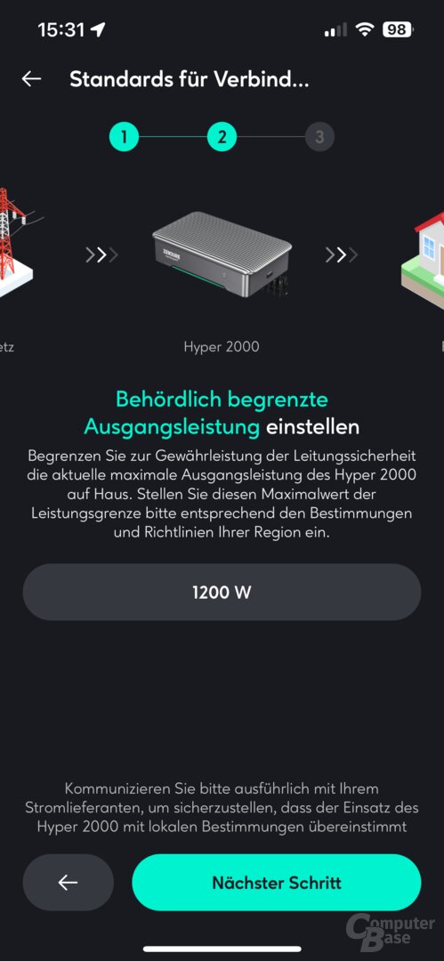 Inbetriebnahme des Zendure Hyper 2000 in der App