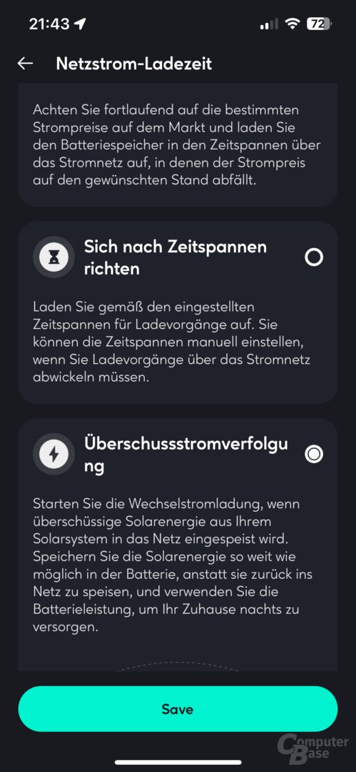 Steuerung des Hyper 2000 über dynamische Strompreise
