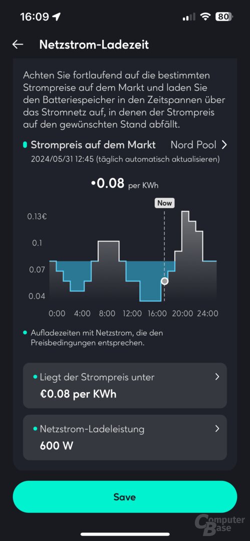 Hyper 2000 in der Zendure-App
