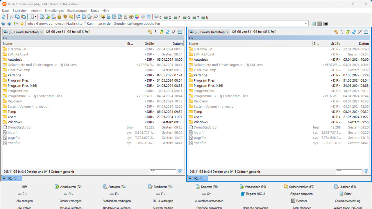 Multi Commander 14.0 Build 3016: Dateimanager spielt Audio-Dateien ab und zeigt Fehlerberichte
