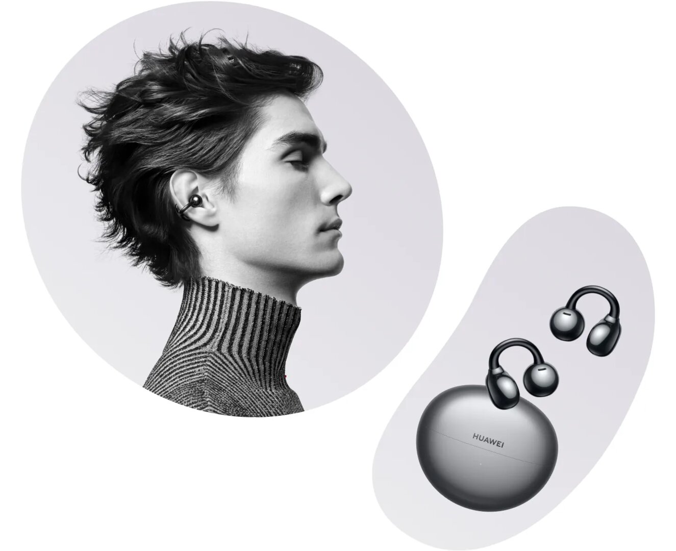 Die Huawei FreeClip sind in Lila, Schwarz und Beige verfügbar