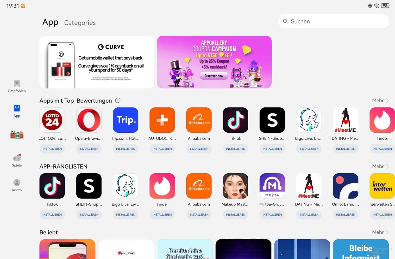 AppGallery starten