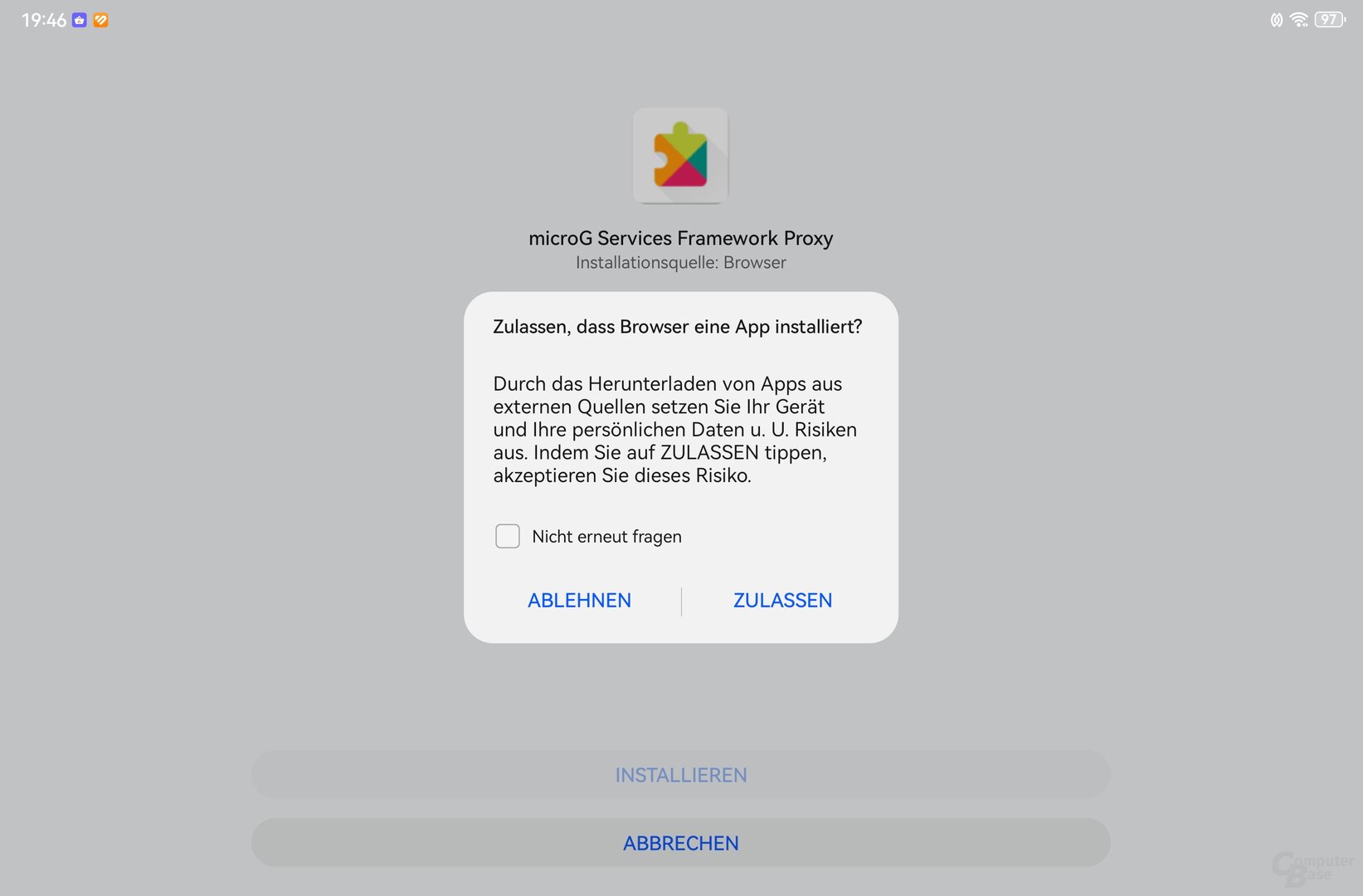 microG Services Framework Proxy installieren