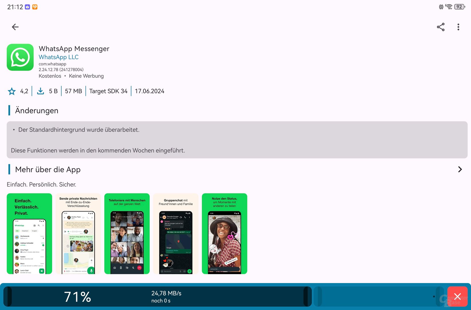 WhatsApp aus dem Aurora Store installieren