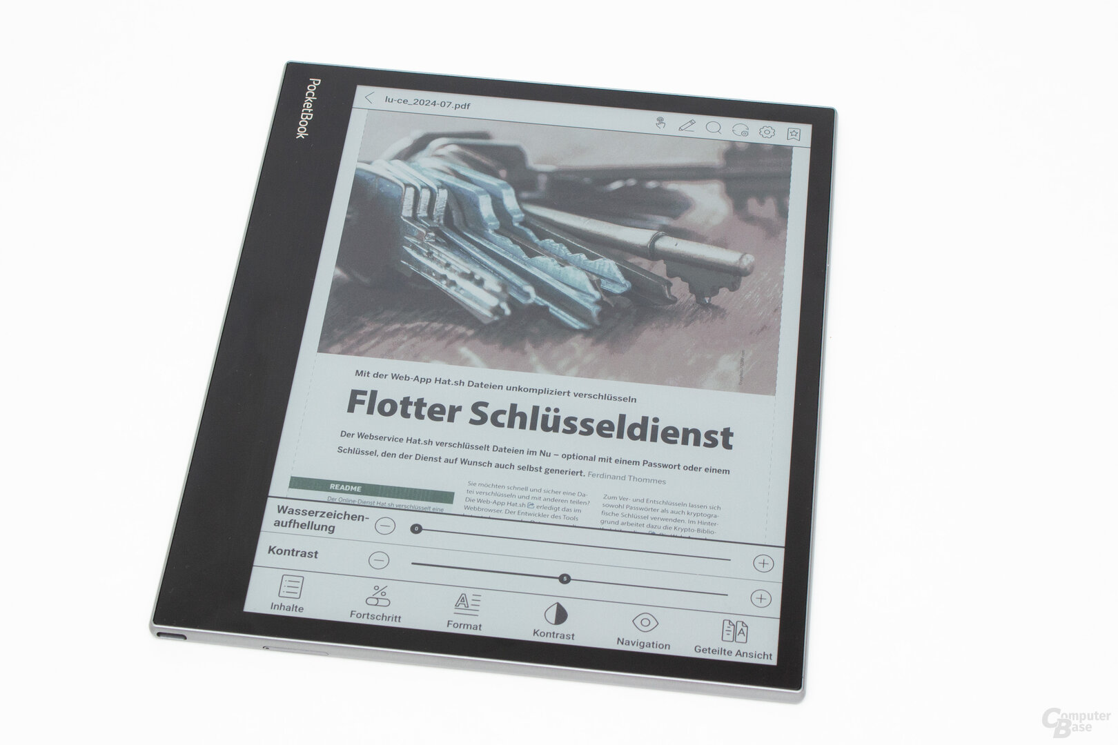 Farbeinstellungen gibt es auch bei der PDF-Darstellung nicht