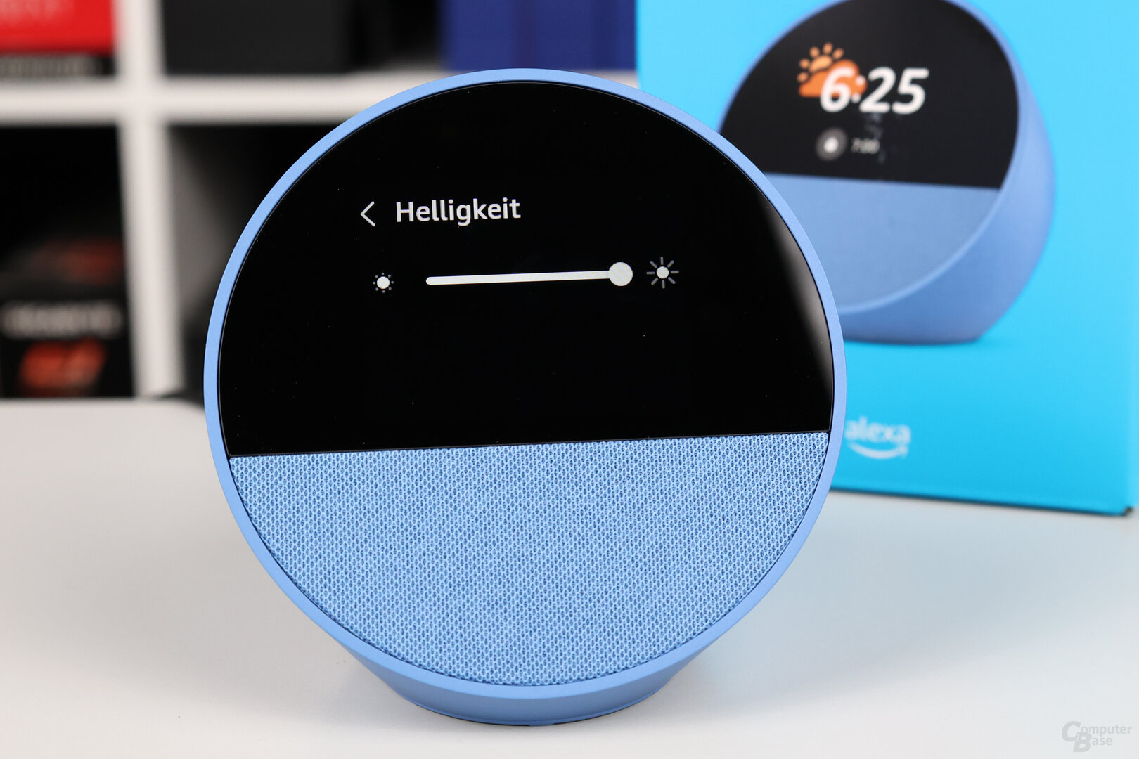 Echo Spot 2: Anpassen der Helligkeit über den Bildschirm