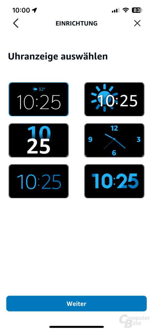 Ersteinrichtung des Echo Spot (2024) in der Alexa-App