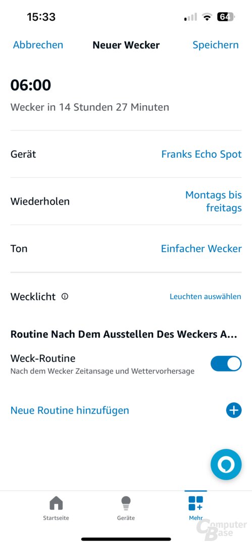 Wecker mit Musik über Automation einrichten