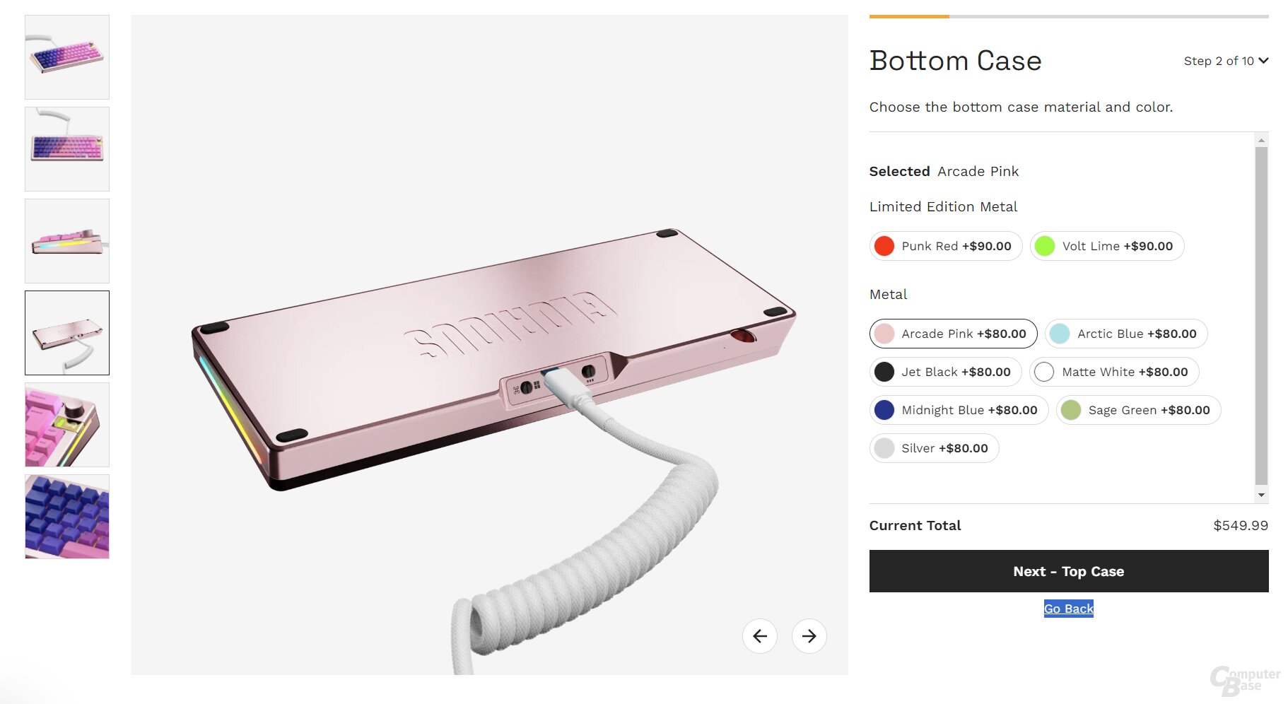 Je größer die Tastatur, desto teurer die Chassis-Optionen