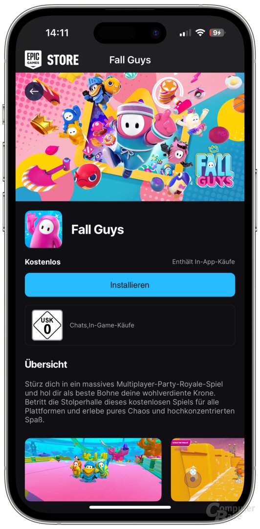 Fall Guys im Epic Game Store für iOS