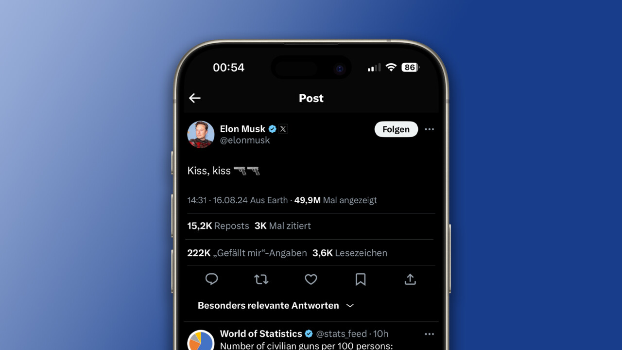 Nach neuestem Update: Musk holt auf X die Weltkriegspistole zurück 🔫