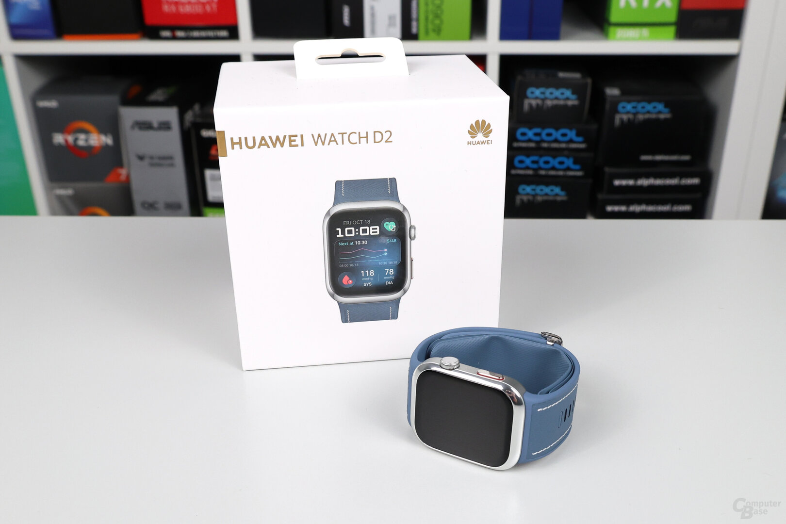 Das neue blau-silberne Modell der Huawei Watch D2