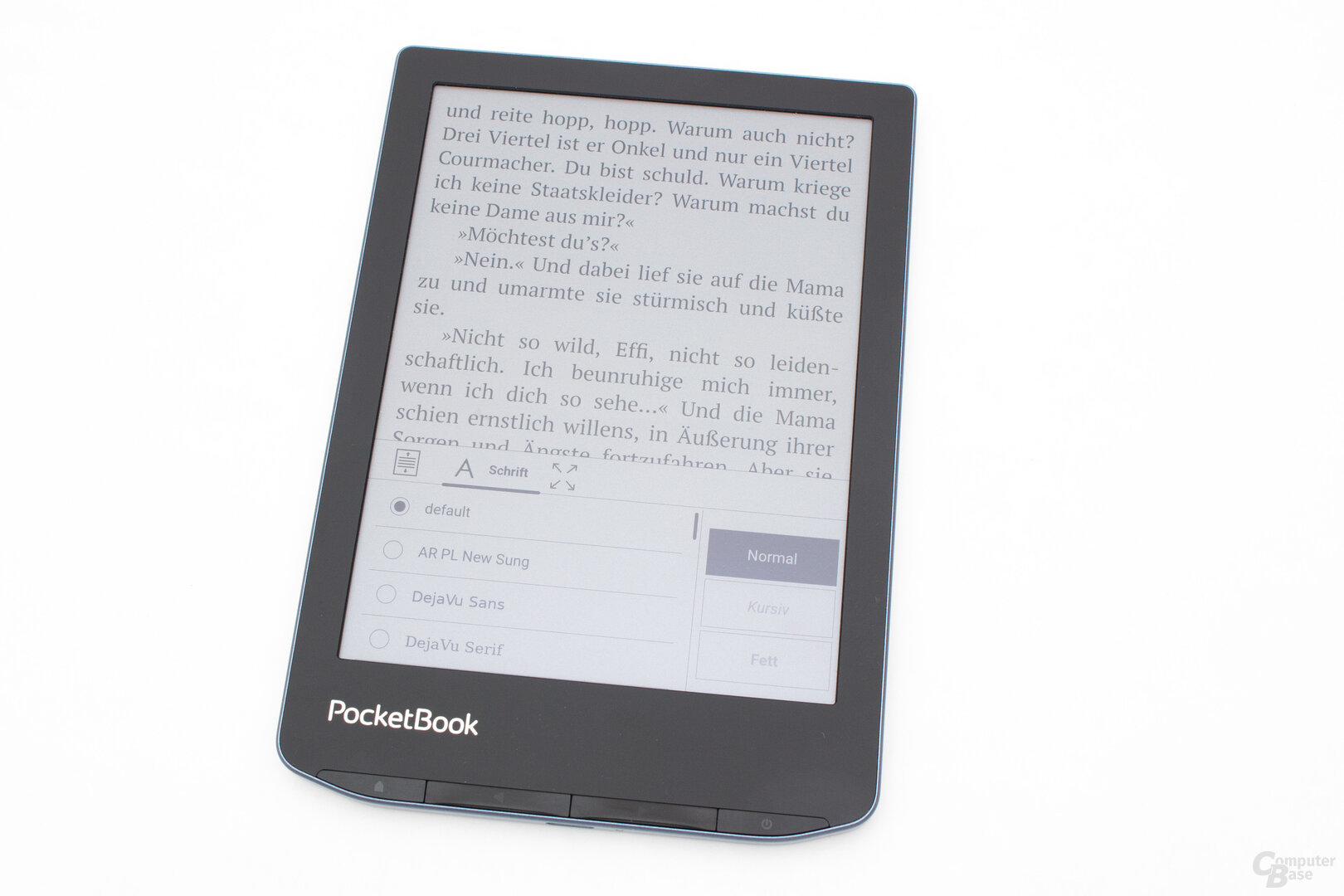 Die Texteinstellungen halten sich auch beim Verse Pro Color in Grenzen