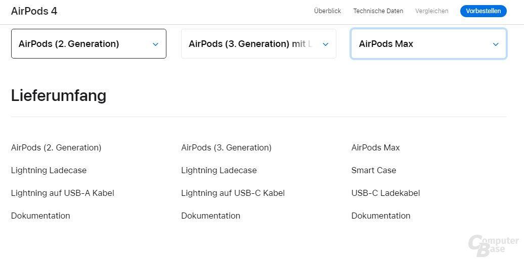 Apple AirPods 4 kommen ohne Ladekabel