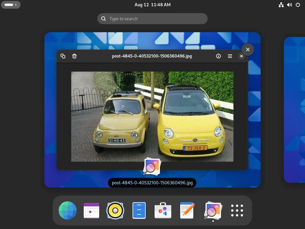 Icon-Darstellung seit Gnome 47 auf kleinen Bildschirmen.