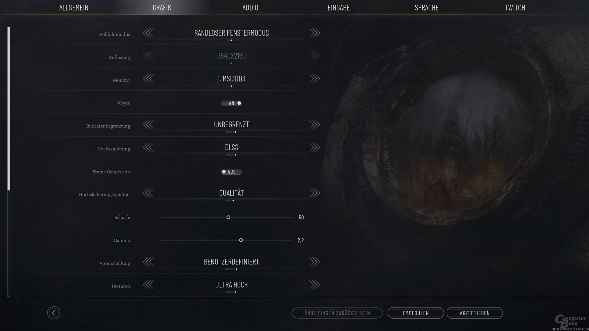 Das Grafikmenü von Frostpunk 2